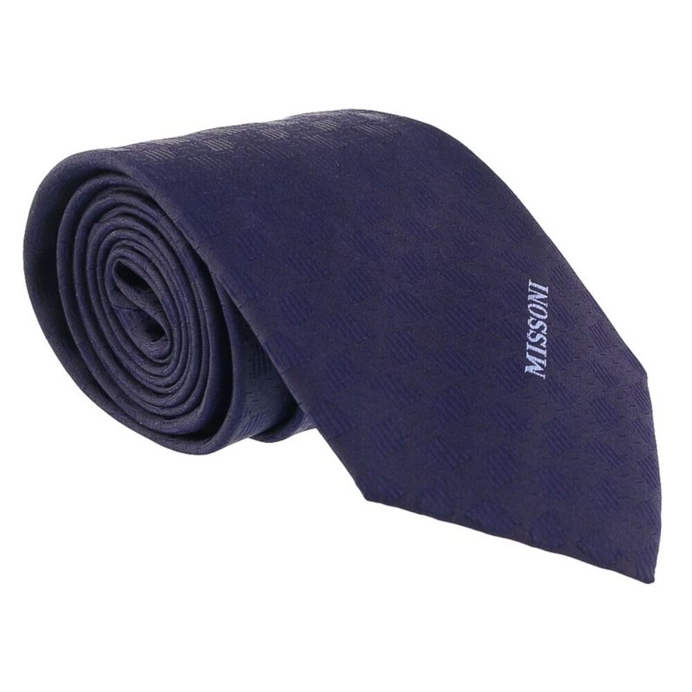 Missoni Abstract Navy Woven 100% Silk Tie